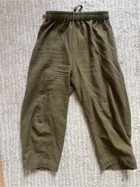 R.B Runaway Bicycle slow fashion Green & Brown Houndstooth Pants